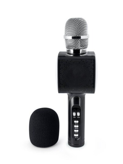 BigBen Interactive Party Karaoke Microphone with LED + Bluetooth - Svart