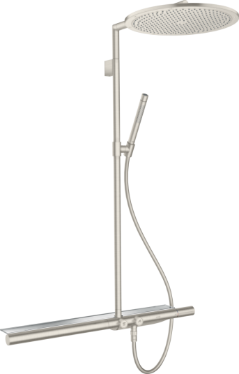 Axor ShowerSolution 800 Showerpipe Ø350 mm, Rustfritt Stål