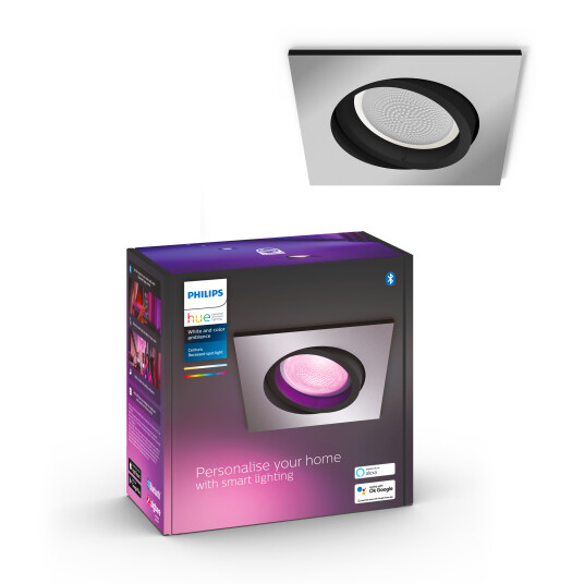 Philips Hue WCA Centura Downlight Firkantet 5,7W Alu - 60553