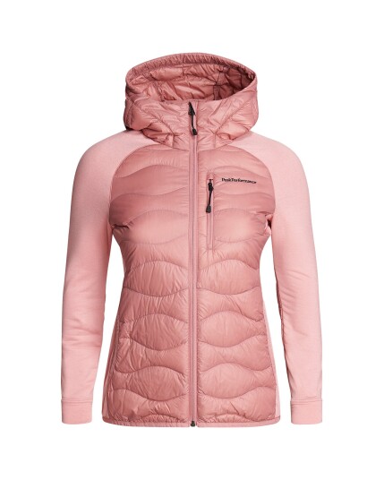 Peak Performance Helium Down Hybrød Hood Jacket W Warm Blush (Storlek S)