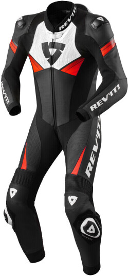 Revit Argon 2 Revit-Argon-2-1pcs-Moto-Lthr-Suit 52 Svart Hvit Rød