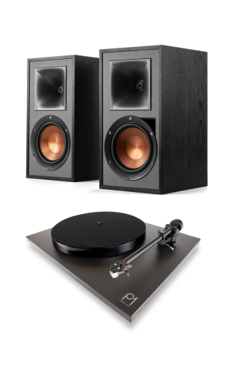 Klipsch R51PM og Rega Planar 1 Stereopakke med platespiller