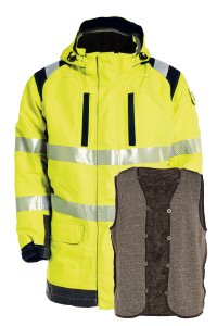 Tranemo 51199494 Flammehemmende parka + fôr 9128, gul/marine, 1 stk. M