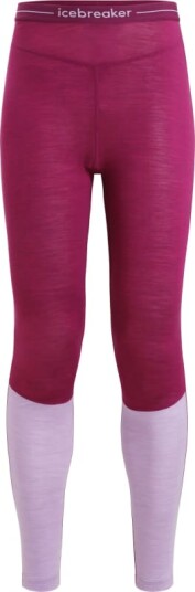 Icebreaker Women's 125 Zoneknit Leggings XS, Go Berry/Purple Gaze/Cb