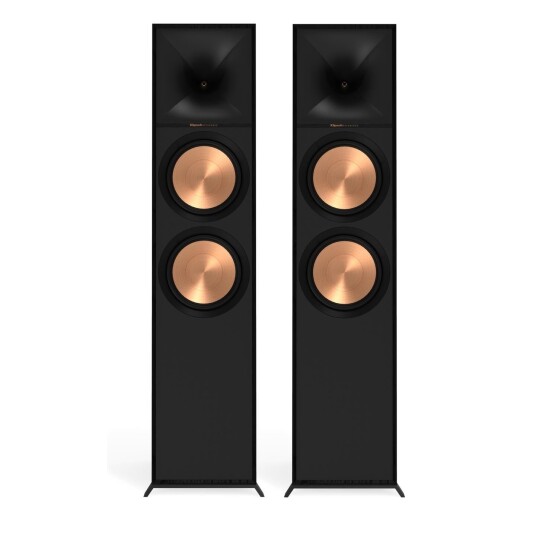 Klipsch R-800F Reference, sort, pr par gulvhøyttaler, 2 stk 8", Tractrix horn