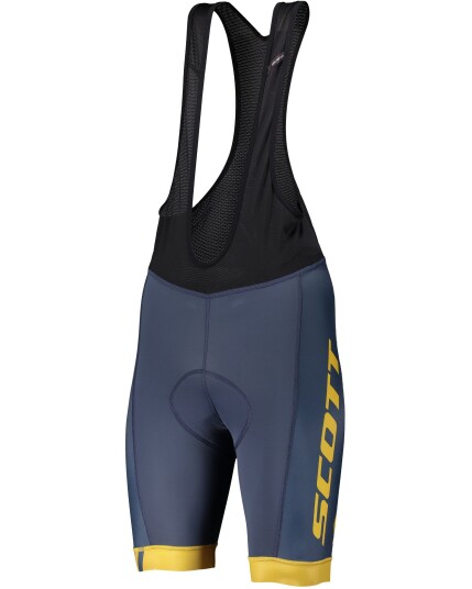 Scott RC Team Bibshorts ++ M Nightfall Blue/Ochre Yellow (Storlek S)