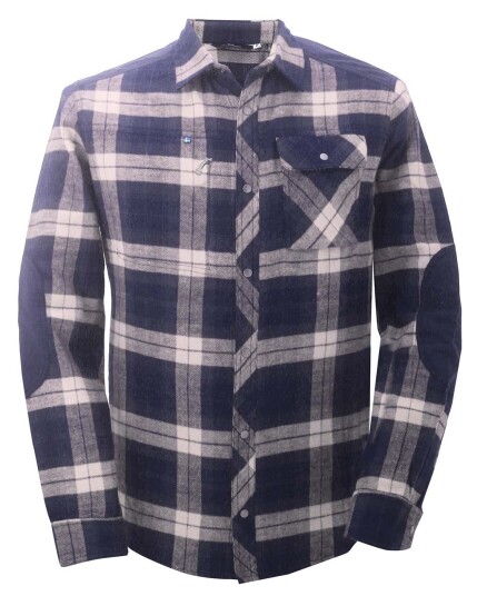 2117 of Sweden Sveg Flannel Shirt M Navy (Storlek M)