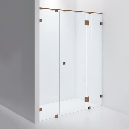 INR Iconic Nordic Rooms Dusjnisje ARC 7 Måltilpasset Brushed Bronze / Timeless Klart Glass