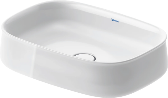 Duravit Zencha Toppmontert servant 550x390 mm, u/bl.hull, u/o.l, Hvit