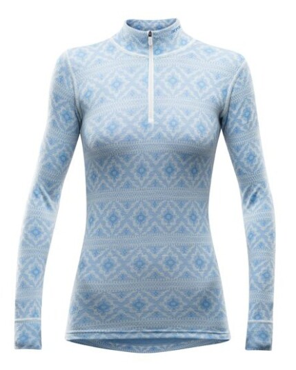 Devold Ona Woman Half Zip Neck - Cash Blue - XL