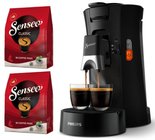 Senseo Select Black + Classic Coffee Pads 36 Pcs Bundle