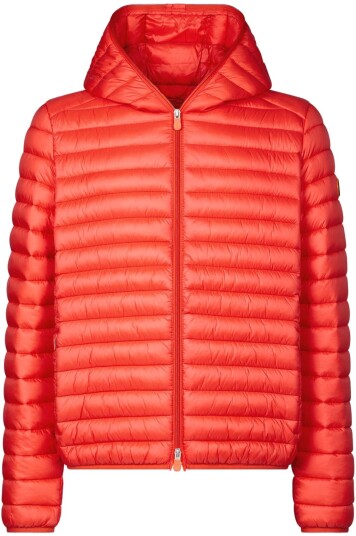 Save The Duck Donald Hooded Puffer Jacket Herre Poppy Red L