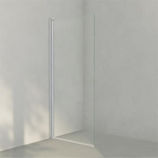 INR Iconic Nordic Rooms Dusjvegg Linc 19 Original Matt Aluminium / 99,5cm Klart Glass