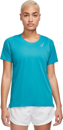 Nike Dri-Fit Race Running Top Ss Dame Rapid Teal/Reflective Silv S