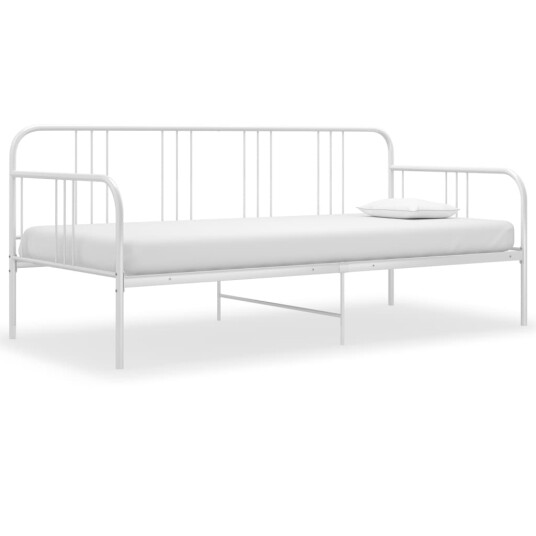 vidaXL Ramme til sovesofa hvit metall 90x200 cm