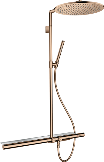 Axor ShowerSolution 800 Showerpipe Ø350 mm, Polert Rødt Gull