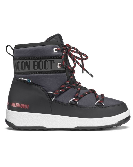 Moon Boot WE Mid WP JR Black/Castlerock (Storlek 38)