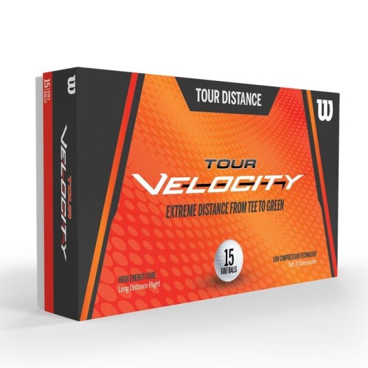 Wilson Tour Velocity Distance Golf Balls 15 Pack White