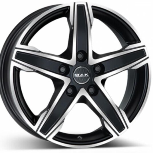 Mak King5 Matt Black Polished 6.5x16 5x120 ET51 B65.1