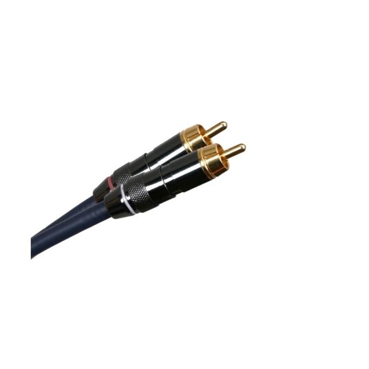 XTZ Blue Line 5 meter signalkabel 2 x RCA - 2 x RCA