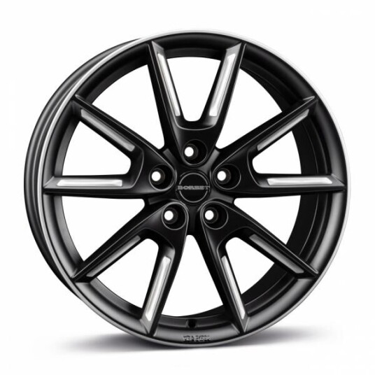 Borbet Lx18 Black Matt Silver Spoke Rim 8x18 5x112 ET44 B57.1