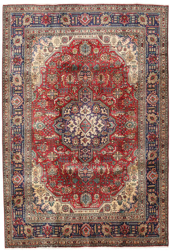 Håndknyttet. Opphav: Persia / Iran 200X295 Tabriz Teppe Håndknyttet Teppe Rød/Oransje Persia/Iran