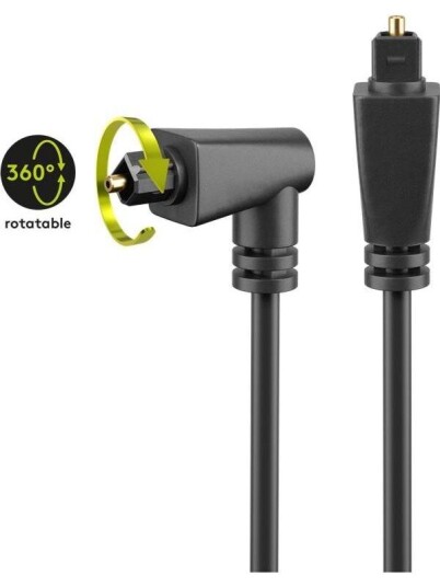 Pro angled Toslink cable and rotatable