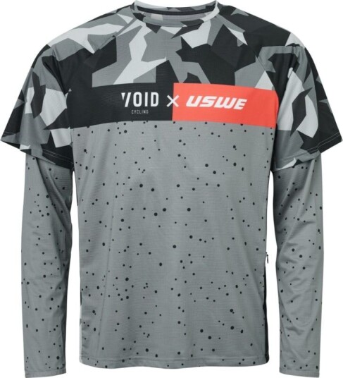 Void Men's MTB Long Sleeve Jersey Co-Lab XS, Camo Black