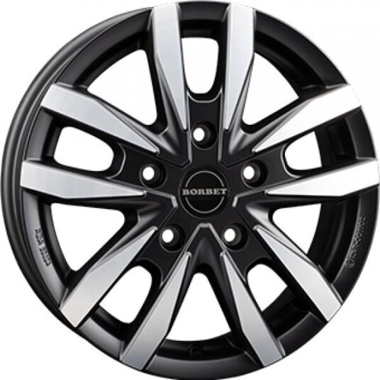 Borbet Cw5 Dull Black  Polished 6x16 5x130 ET68 B78.1