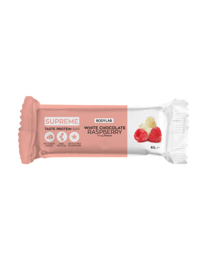 Bodylab Supreme High Protein Bar White Chocolate Raspberry 65g