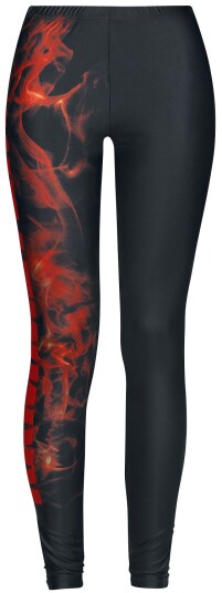 Rammstein Leggings - Flames - S til 5XL - Damer - flerfarget