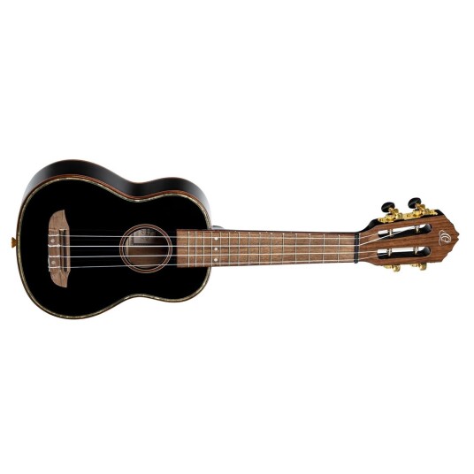 Ortega Guitars Ortega Ruox-So Sopran Ukulele Med Bag Onyx Series, Gloss Svart