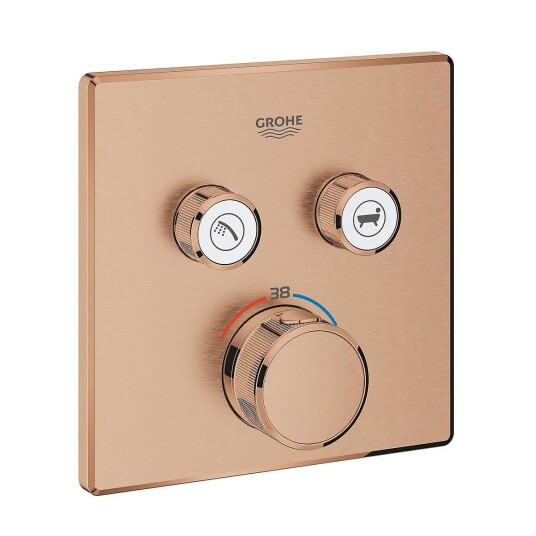 Grohe Grohtherm SmartControl termostat Med 2 uttak, Brushed Warm Sunset