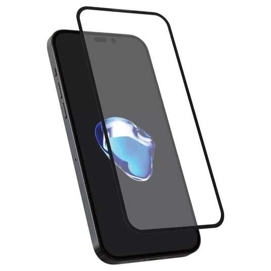 Holdit iPhone 15 Plus Herdet Glass Skjermbeskyttelse 3D - Case-Friendly - Gjennomsiktig / Svart Kant