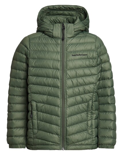 Peak Performance Frost Down Hood Jacket JR Thrill Green (Storlek 140)