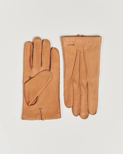 Hestra Henry Unlined Deerskin Glove Cognac