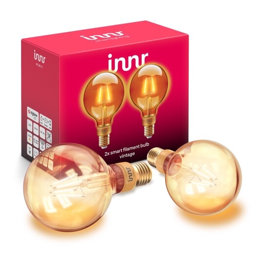 Innr - Smart Filament Globe E27 - 2 Pack RF 261-2- Zigbee