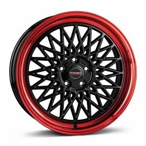 BORBET B Black Rim Red 7x17 4x108 ET20 B65.1