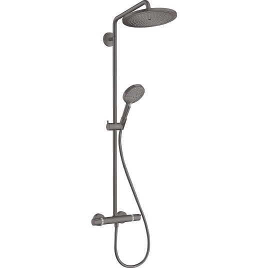 Hansgrohe Croma Select S Showerpipe 280 Ø280 mm, 1jet, Børstet Sort Krom