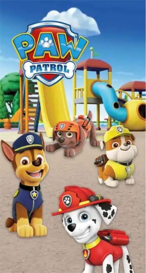 Licens Badehåndkle - 70x140 cm - Paw patrol - Playground - Mykt barnehåndkle