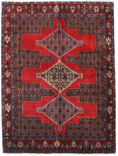 Håndknyttet. Opphav: Persia / Iran Senneh Teppe Teppe 125X167 Rød/Mørk Rød (Ull, Persia/Iran)