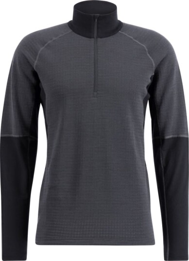 Lundhags Men's Prime Merino Half Zip S, Charcoal/Black