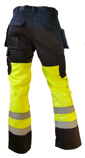 Bulldog 5738 Hi-Vis Craft Pants, Yellow/Black, 1 Piece, SBD-5738 62