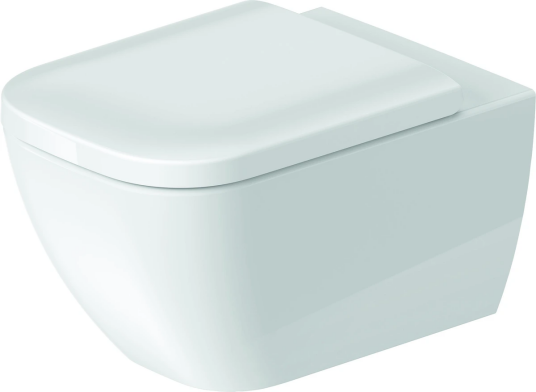 Duravit Happy D.2 Vegghengt toalett 365x540 mm, Rimless, Hvit m/HG