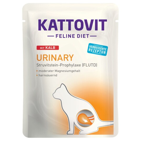 Kattovit Feline Urinary Porsjonspose 24 x 85 g - Kalv