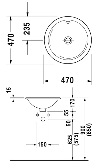 Duravit Architec servant, Ø47 cm, hvit