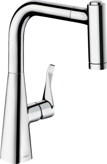 Hansgrohe Metris Select 220 Kj.batteri Med uttrekkbar tut, 2 jet, S-Box