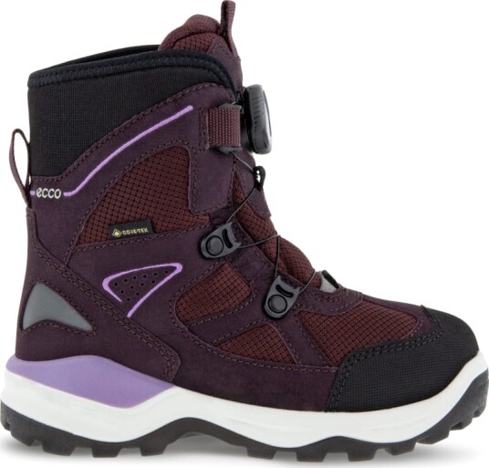 Ecco Kids'  Snow Mountain Boot Gore Tex 25, Black/Fig/Fig