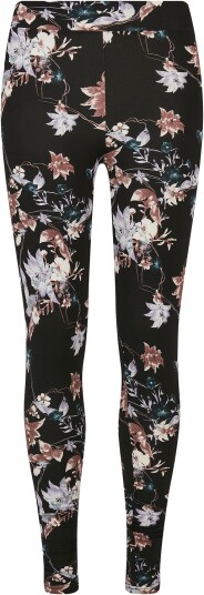 Urban Classics Leggings - Ladies Soft AOP Leggings - XS til 5XL - Damer - svart