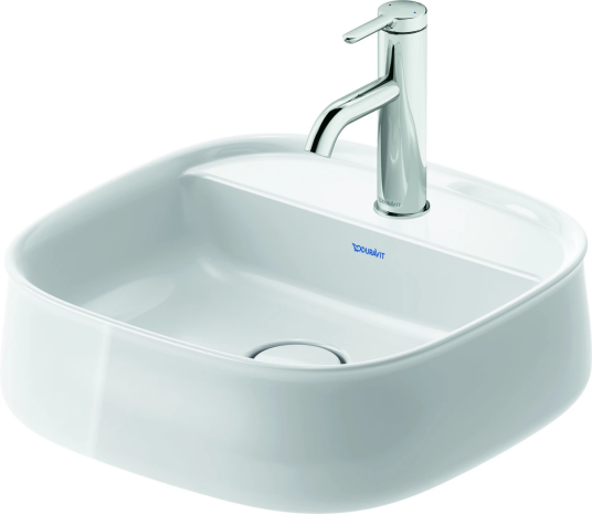 Duravit Zencha Toppmontert Servant 420x420 mm, 1 bl.hull, u/o.l, Hvit